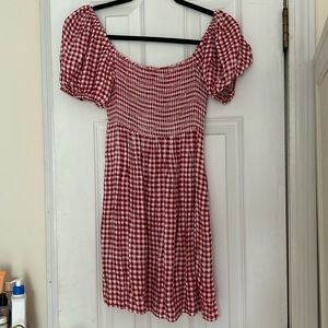 Show me your mumu red gingham dress